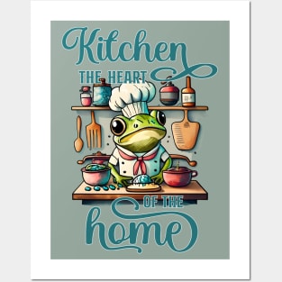 kitchen funny merch - frog chef Posters and Art